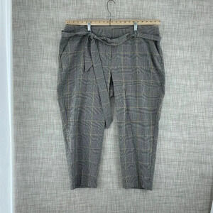 Lane Bryant paperbag Pants Womens 20R Plaid 4255